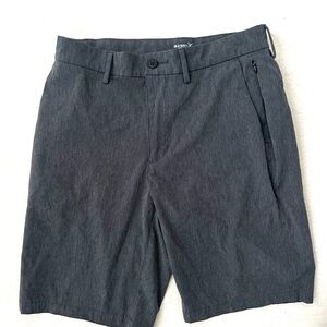 Old Navy Men's Charcoal Flat Front/Active Shorts with zip pocket